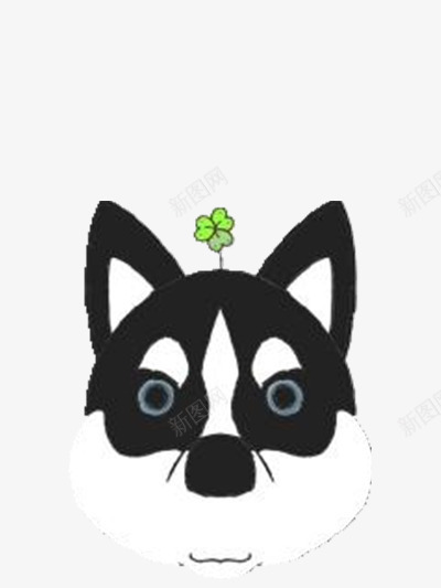 萌的发芽的哈士奇png免抠素材_88icon https://88icon.com 可爱 哈士奇插画 大头 手绘哈士奇 黑色