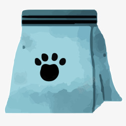 蓝色的宠物食品包装袋素材