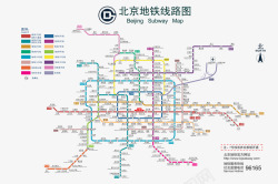 北京地铁线路图素材
