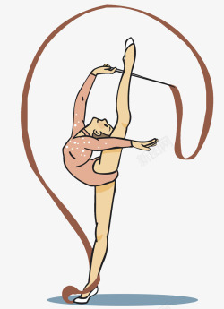 粉色比赛展板艺术体操高清图片