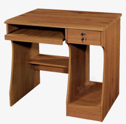 木纹简易电脑桌素材