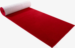 卷起来的红色地毯素材