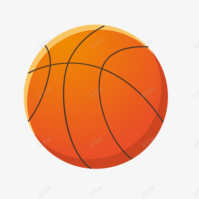 卡通橙色的篮球矢量图ai免抠素材_88icon https://88icon.com 卡通 橙色 比赛 球类运动 篮球赛 运动 矢量图