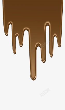 棕色流淌着的巧克力浆素材