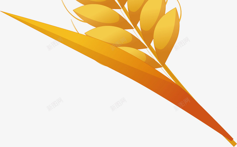 黄灿灿的麦穗矢量图ai免抠素材_88icon https://88icon.com 农作物 创意 夏天 矢量图 褐色的麦穗 设计 麦穗 黄色