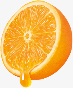 水果装饰素材水果切开的橙子高清图片