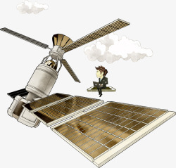 现代化科技雷达卫星全方位监控素材
