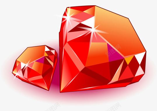 qq游戏图标QQ红钻红色钻石图标图标