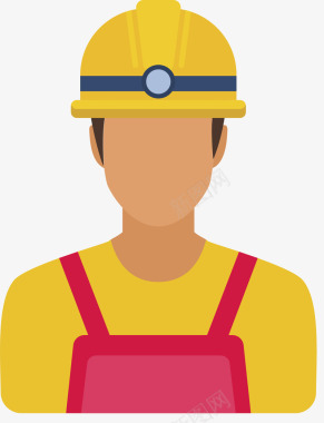卡通背景装饰安全帽卡通修电工人图标图标