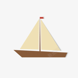 帆船木舟小船图案高清图片
