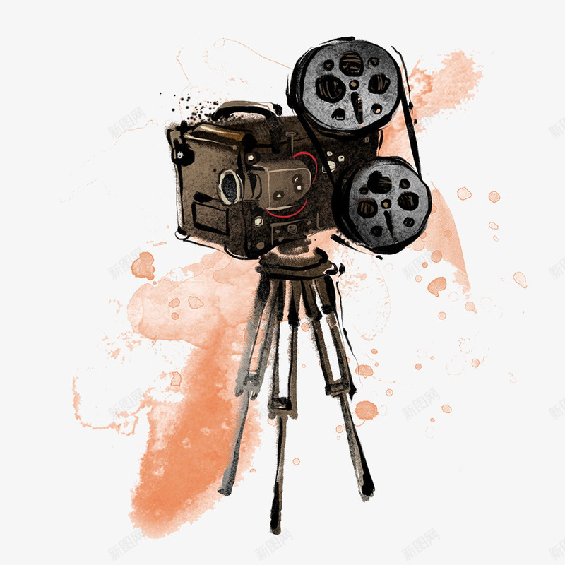 旧电影器材手绘插图png免抠素材_88icon https://88icon.com 器材 怀旧 手绘 放电影 旧时代 旧电影 电影器材 老电影