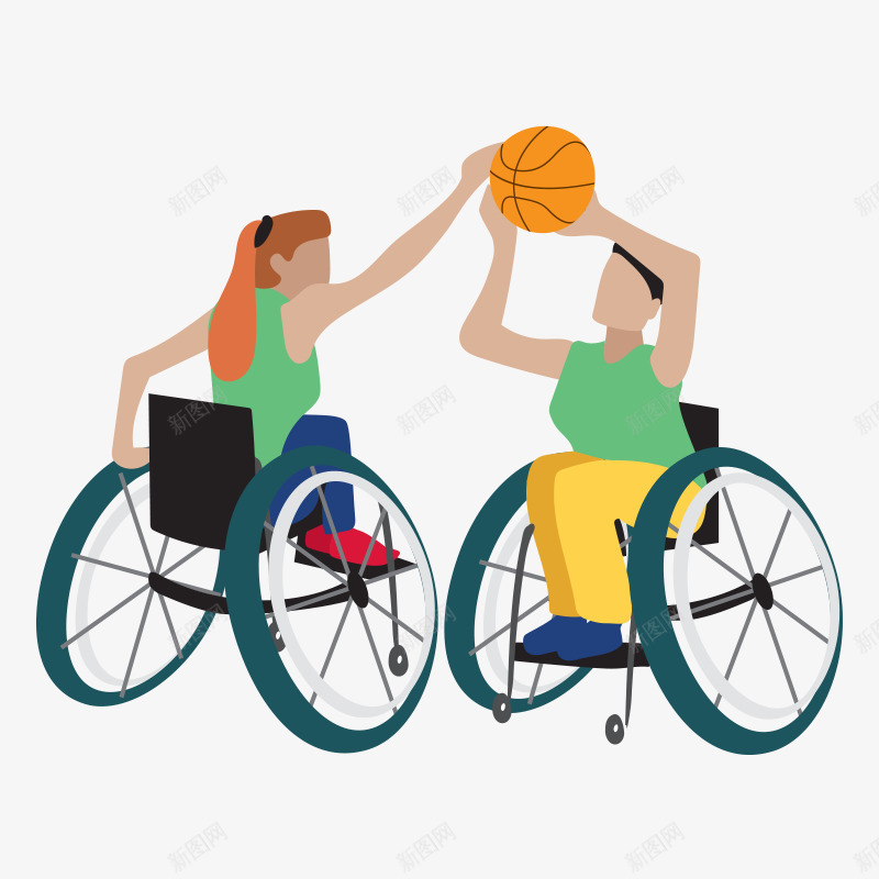 打篮球的残疾人png免抠素材_88icon https://88icon.com 卡通 坐轮椅 弱势群体 打篮球 残疾人 运动