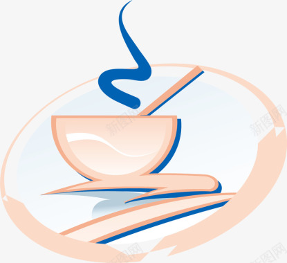 咖啡厅logo香味飘香图标图标