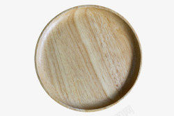凹陷的圆棕色木质纹理圆凹陷的木盘实物高清图片