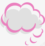 粉色云形对话框素材