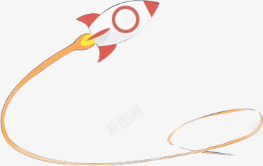 卡通双十一火箭图标图标