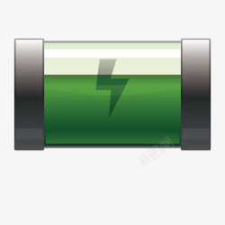 绿色电池充电矢量图素材