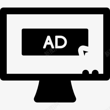 电脑连接图广告媒体图标图标
