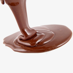 流淌的融化巧克力浆素材