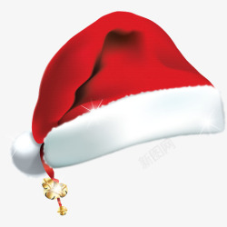 圣诞复古吊铃吊铃花圣诞帽子高清图片