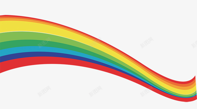 七彩彩虹装饰png免抠素材_88icon https://88icon.com 七彩 元素 彩虹 装饰素材