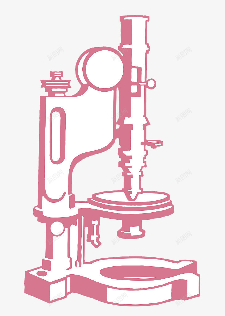 粉色的显微镜png免抠素材_88icon https://88icon.com 严谨 学者 生物研究 研究 科技 科技电流 简笔画 粉色