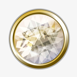 圆形金边钻石质感素材