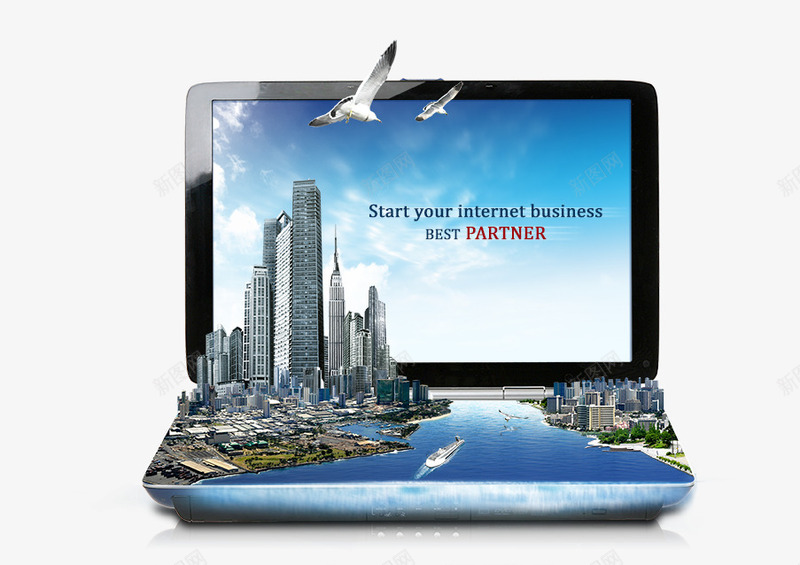 经典创意电子商务psd免抠素材_88icon https://88icon.com 世界名著 旅行 标志性建筑 电子商务设计 笔记本电脑