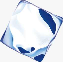 水珠立体方块矢量图素材