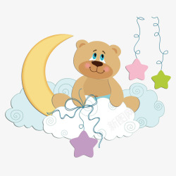 睡觉小熊云上的小熊高清图片