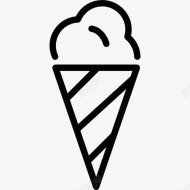 冰淇淋矢量图蛋卷冰淇凌图标图标