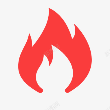 能源图标红色火焰火苗图标图标