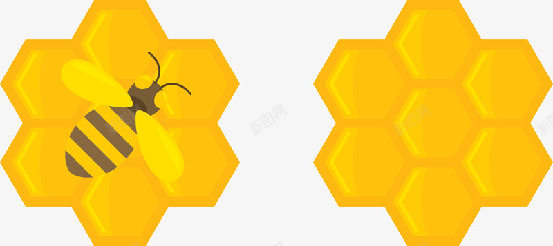 蜂蜜蜂巢元素图标图标