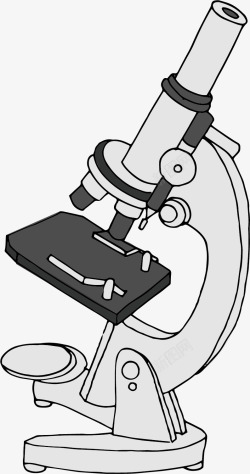 水彩卡通显微镜矢量图素材