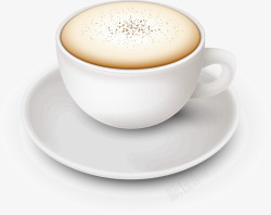 一杯热奶茶饮品图矢量图素材