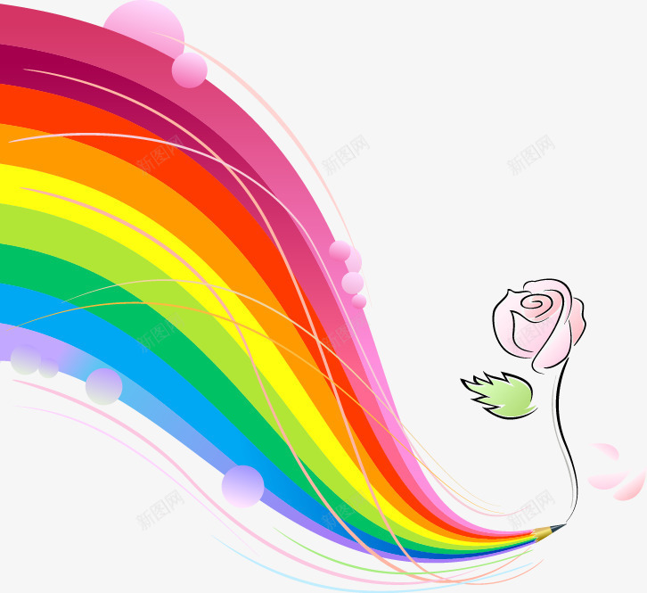 卡通唯美七彩彩虹png免抠素材_88icon https://88icon.com 七彩 卡通 唯美 彩虹 手绘 玫瑰花