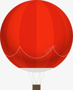 唯美红色热气球素材
