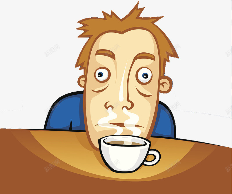卡通插图喝咖啡的男士png免抠素材_88icon https://88icon.com 咖啡 咖啡香气 喝咖啡人物 喝咖啡的男士 热咖啡 趴在桌子上 闻咖啡的味道