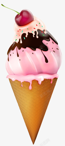 草莓味冰激凌草莓味雪糕高清图片