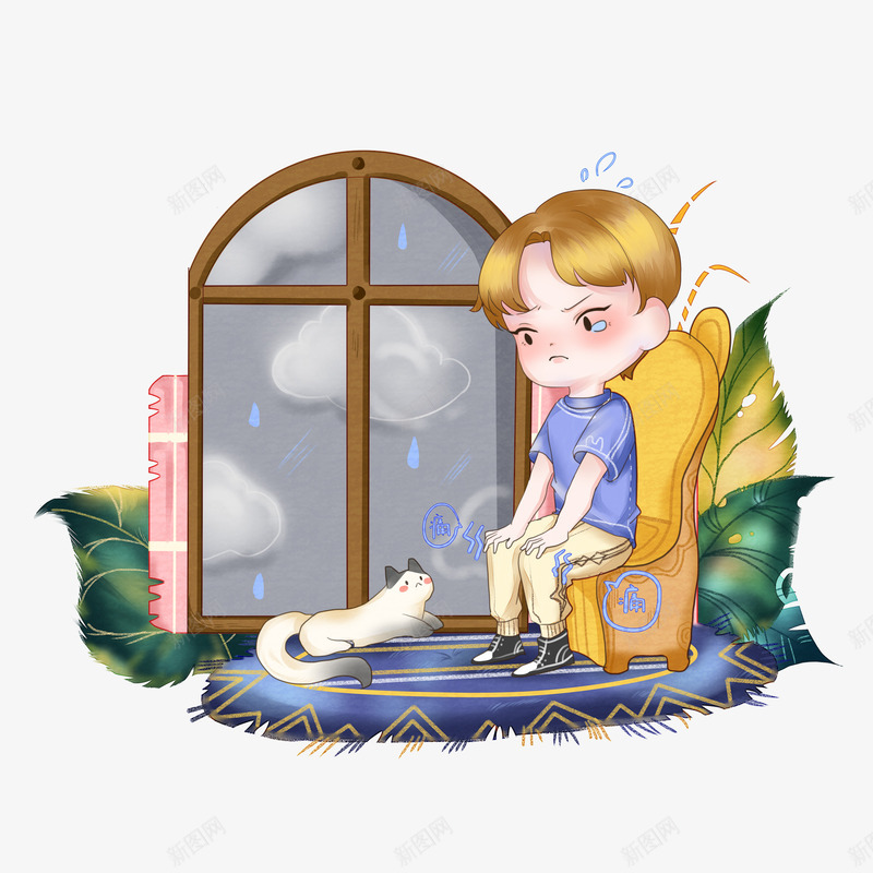 小男孩和小猫咪png免抠素材_88icon https://88icon.com 元素 免扣 素材 艺术