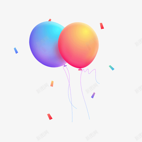 气球装饰元素png免抠素材_88icon https://88icon.com 元素 气球 活动双十一 装饰 飞起来的气球