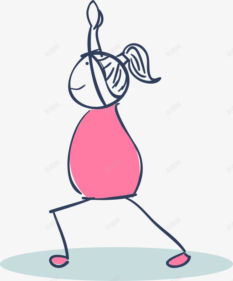 健身操卡通粉衣女孩png免抠素材_88icon https://88icon.com 健康 健身操 强身健体 热身 粉衣女孩 运动健身 锻炼