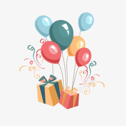 生日庆祝气球礼物高清图片