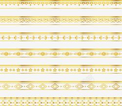 华丽黄金花纹精美金色花边边框矢量图高清图片