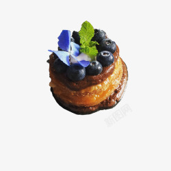 蓝莓小蛋糕素材