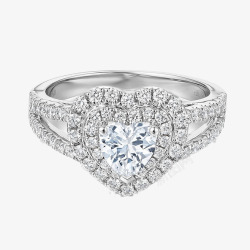 爱心钻石戒指素材