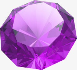 紫色卡通钻石抠图素材