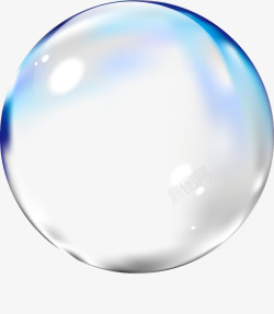 对话泡泡蓝色透明高级泡泡高清图片