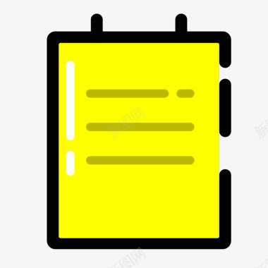 学习黄色手绘记录书本元素矢量图图标图标