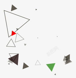 三角形漂浮元素矢量图素材